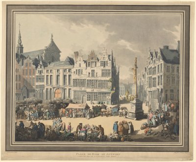 Piazza de Meir ad Anversa da Thomas Rowlandson