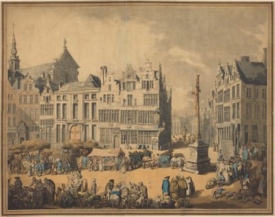 Place de Meir ad Anversa da Thomas Rowlandson