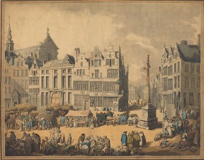 Place de Meir ad Anversa da Thomas Rowlandson