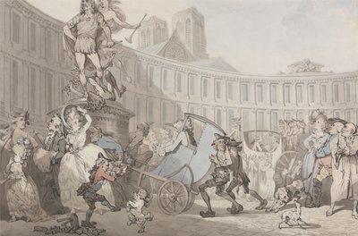Place des Victoires, Parigi da Thomas Rowlandson