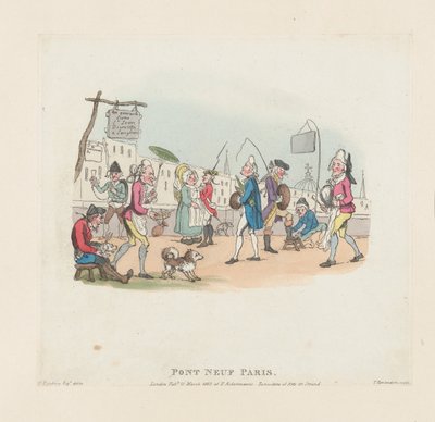Pont Neuf, Parigi, 1 maggio 1803 da Thomas Rowlandson