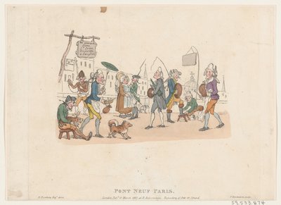 Pont Neuf, Parigi, 1 maggio 1803 da Thomas Rowlandson