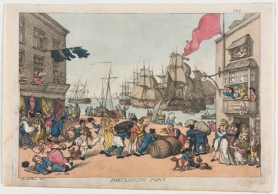 Portsmouth Point, 1814 da Thomas Rowlandson