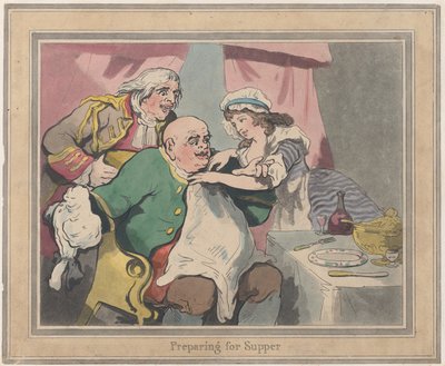 Preparativi per la Cena, 22 ottobre 1789 da Thomas Rowlandson