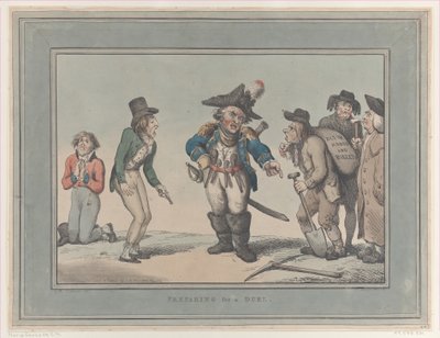 Preparativi per un duello da Thomas Rowlandson