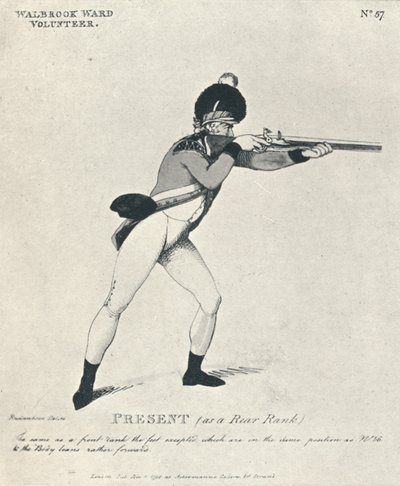 Presentarsi come una fila posteriore da Thomas Rowlandson