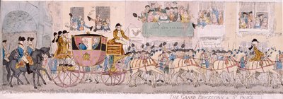 Processione di Re Giorgio III e Regina Carlotta alla Cattedrale di San Paolo, Londra, 1789 da Thomas Rowlandson