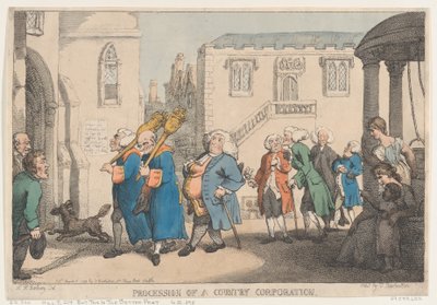 Processione di una Corporazione di Campagna da Thomas Rowlandson