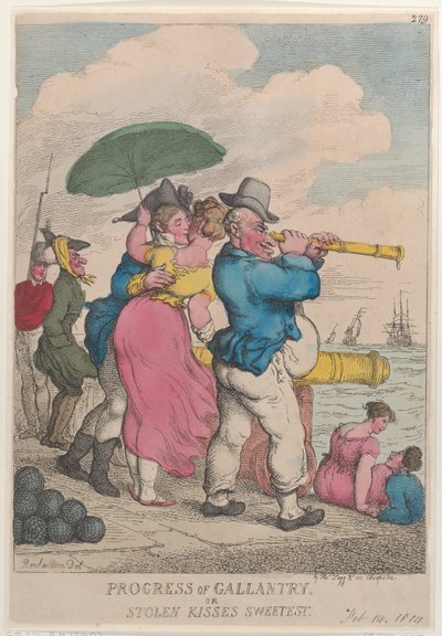 Progresso della galanteria o baci rubati più dolci da Thomas Rowlandson