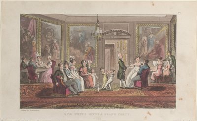 Quae Genus dà una grande festa, da The History of Johnny Quae Genus da Thomas Rowlandson