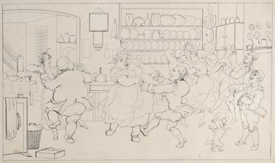 Quae Genus negli sport della cucina, dalla Storia di Johnny Quoe Genus da Thomas Rowlandson