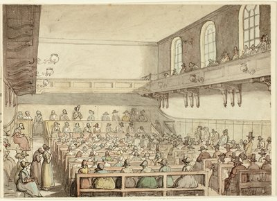 Riunione dei quaccheri da Thomas Rowlandson