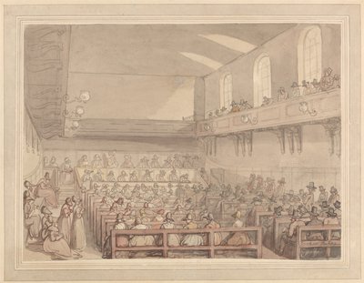 Riunione dei quaccheri da Thomas Rowlandson