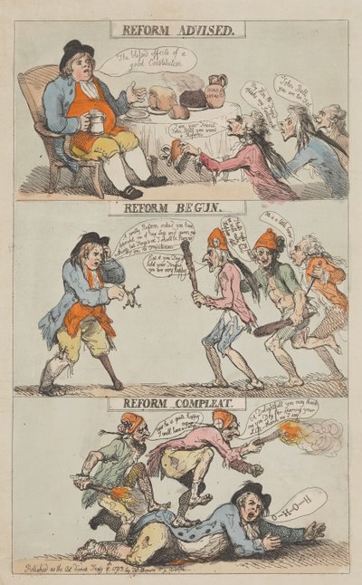 Riforma raccomandata - Riforma avviata - Riforma completata (Completa) da Thomas Rowlandson