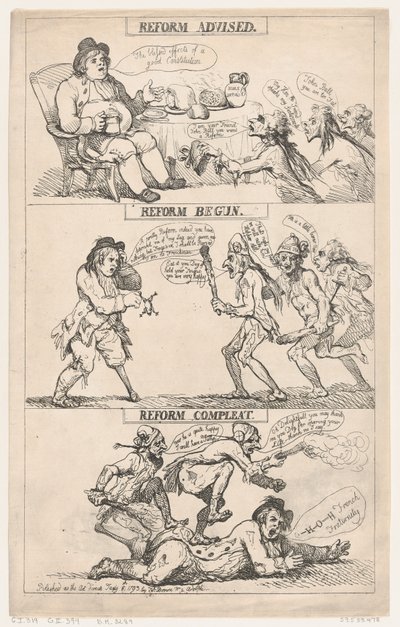 Riforma raccomandata, riforma avviata, riforma completata da Thomas Rowlandson