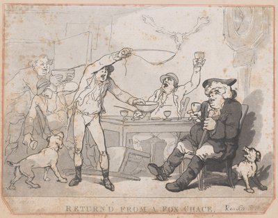 Ritornato da una caccia alla volpe, 1787 da Thomas Rowlandson