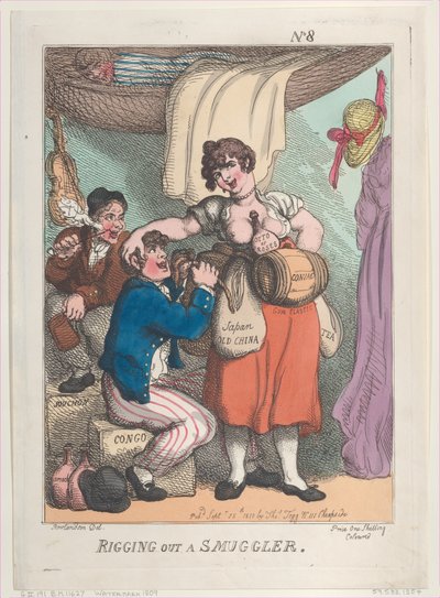 Allestimento di un contrabbandiere, 25 settembre 1810 da Thomas Rowlandson