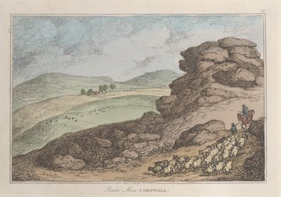Rouler Moor, Cornovaglia, da Sketches from Nature, 1822 da Thomas Rowlandson