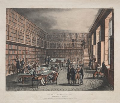 Istituzione Reale, Albemarle Street, 1809 da Thomas Rowlandson
