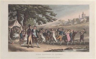 Felicità rurale a Caverac, dal Journal of Sentimental Travels in the Southern Provinces..., 1821 da Thomas Rowlandson