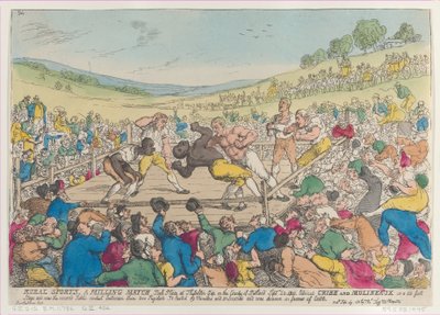 Sport rurali, un incontro di boxe, 29 settembre 1811 da Thomas Rowlandson