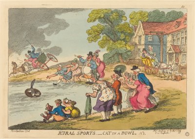 Sport Rurali. Gatto in una Ciotola. N.1 da Thomas Rowlandson