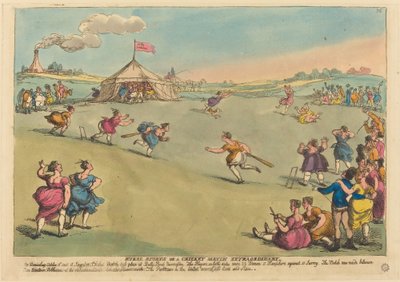 Sport rurali o una partita di cricket straordinaria da Thomas Rowlandson