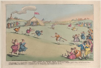 Sport rurali o una partita di cricket straordinaria, 10 ottobre 1811 da Thomas Rowlandson