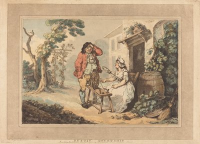 Corteggiamento rustico da Thomas Rowlandson