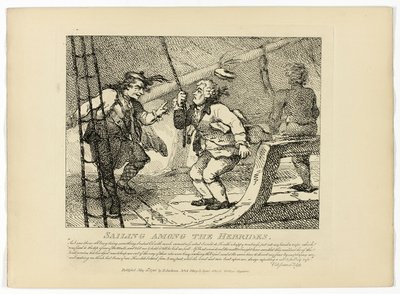 Navigare tra le Ebridi, da Il giro delle Ebridi di Boswell da Thomas Rowlandson