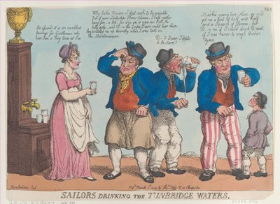 Marinai che bevono le acque di Tunbridge, 1 marzo 1815 da Thomas Rowlandson