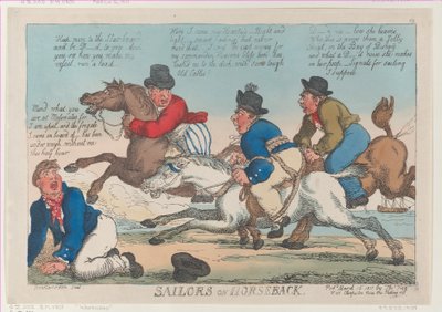 Marinai a cavallo, 16 marzo 1811 da Thomas Rowlandson