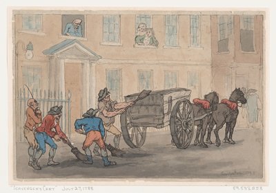 Il carretto dello spazzino da Thomas Rowlandson