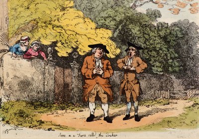 Scena in una farsa chiamata il Quacchero da Thomas Rowlandson