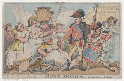 Sergente reclutatore, 24 ottobre 1789 da Thomas Rowlandson