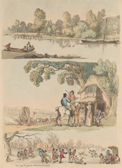 Serie di sedici: Contorni di Figure e Paesaggi da Thomas Rowlandson