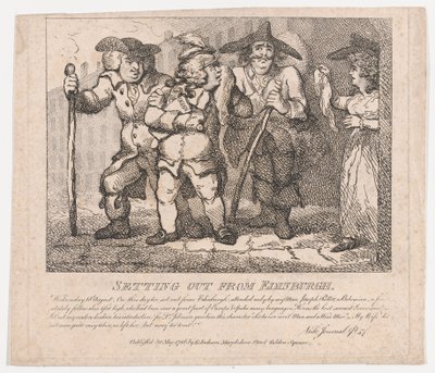 Partenza da Edimburgo Bellezze pittoresche di Boswell, Parte seconda, maggio..., 30 maggio 1786 da Thomas Rowlandson