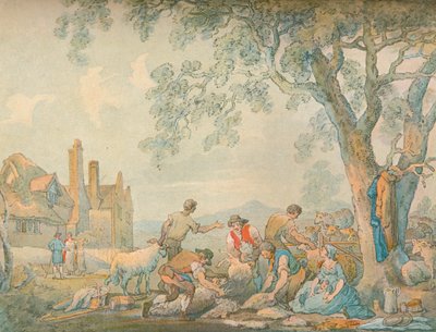 Tosatura delle pecore da Thomas Rowlandson