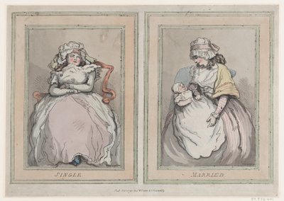 Single and Married, 1 dicembre 1791 da Thomas Rowlandson