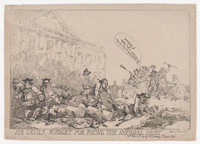 Il bilancio di Sir Cecil per pagare il debito nazionale da Thomas Rowlandson