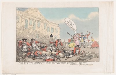 Il bilancio di Sir Cecil per pagare il debito nazionale da Thomas Rowlandson