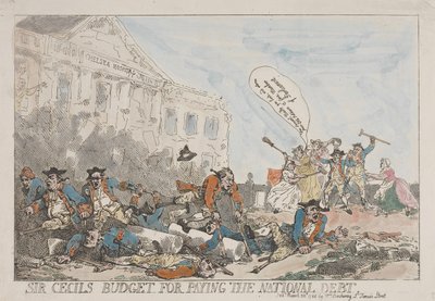 Il piano di Sir Cecil per il rimborso del debito pubblico da Thomas Rowlandson