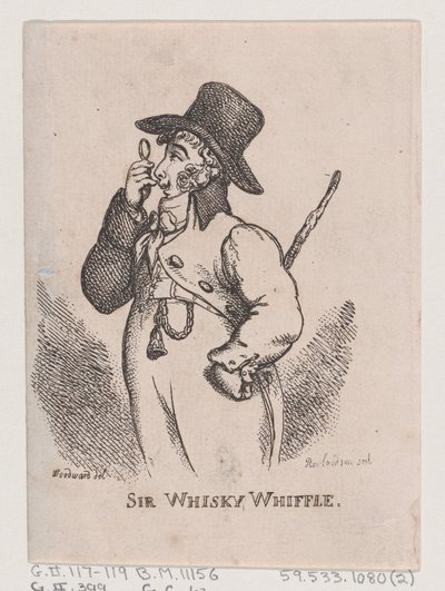 Sir Whisky Whiffle, aprile 1808 da Thomas Rowlandson