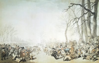 Pattinatori sul Serpentine, Città di Westminster, Londra da Thomas Rowlandson