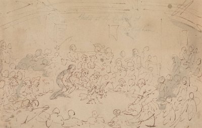 Schizzato al Cockpit, Nottingham da Thomas Rowlandson