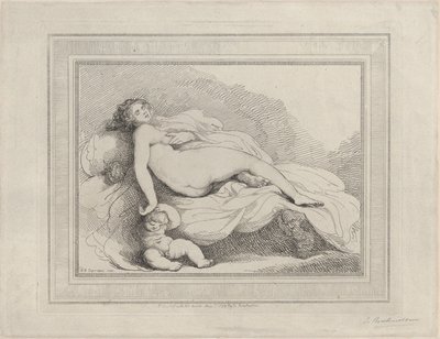 Venere dormiente e Amore, 1799 da Thomas Rowlandson