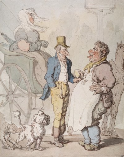 Slender Billy, viaggiatori che si ristorano da Thomas Rowlandson