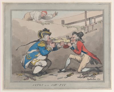 Lumache in una fossa di sega da Thomas Rowlandson