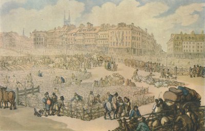 Mercato della carne di Smithfield da Thomas Rowlandson