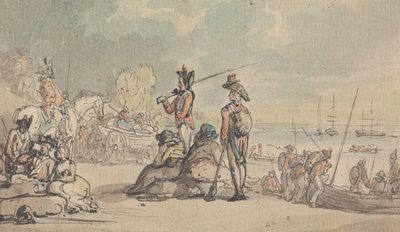 Soldati che si imbarcano da Thomas Rowlandson